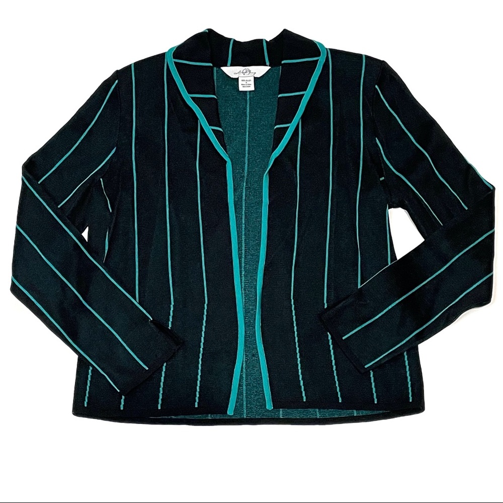 NWOT Ming Wang Open Striped Sweater Jacket Cardigan